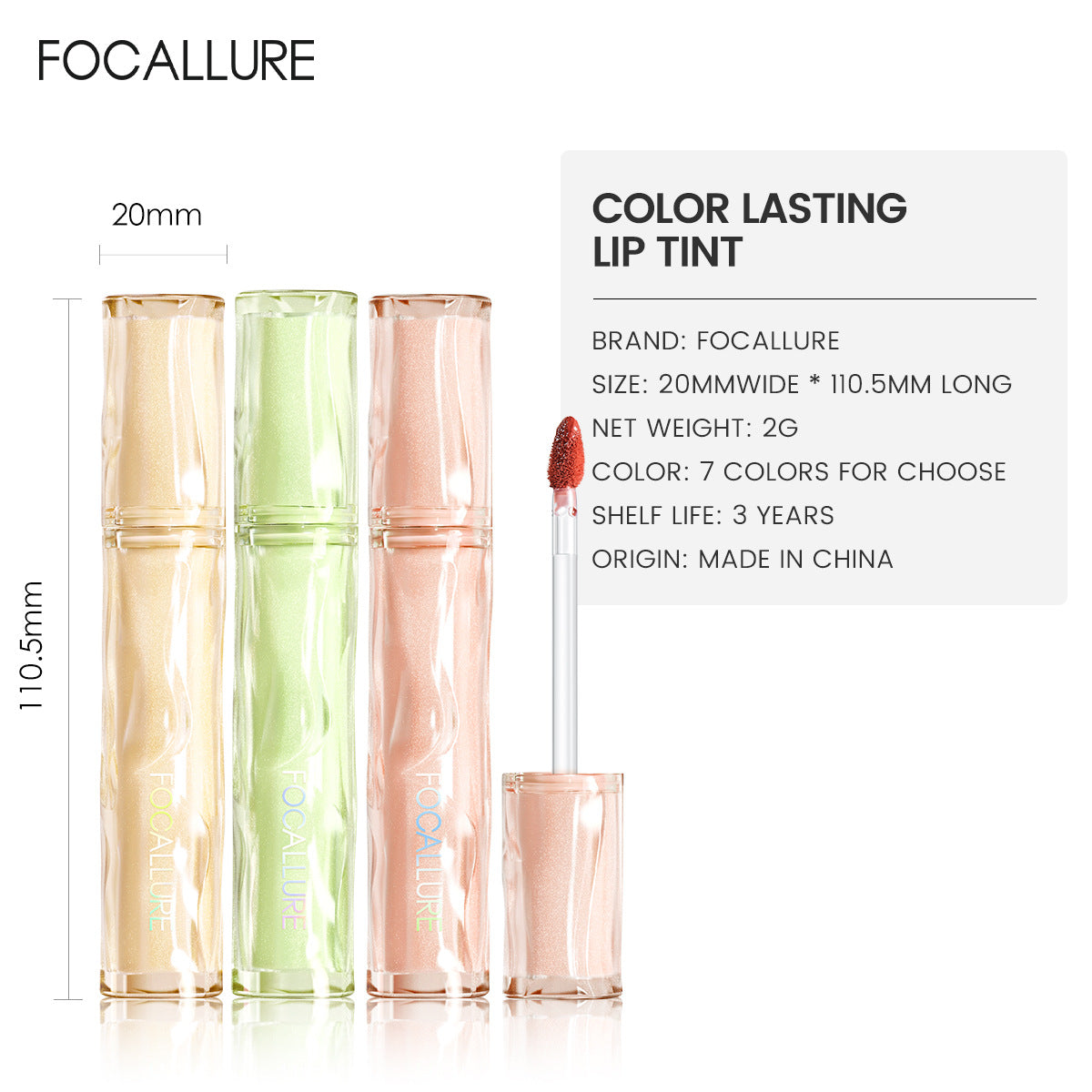 FOCALLURE Water-Lock Velvet Lip Stain