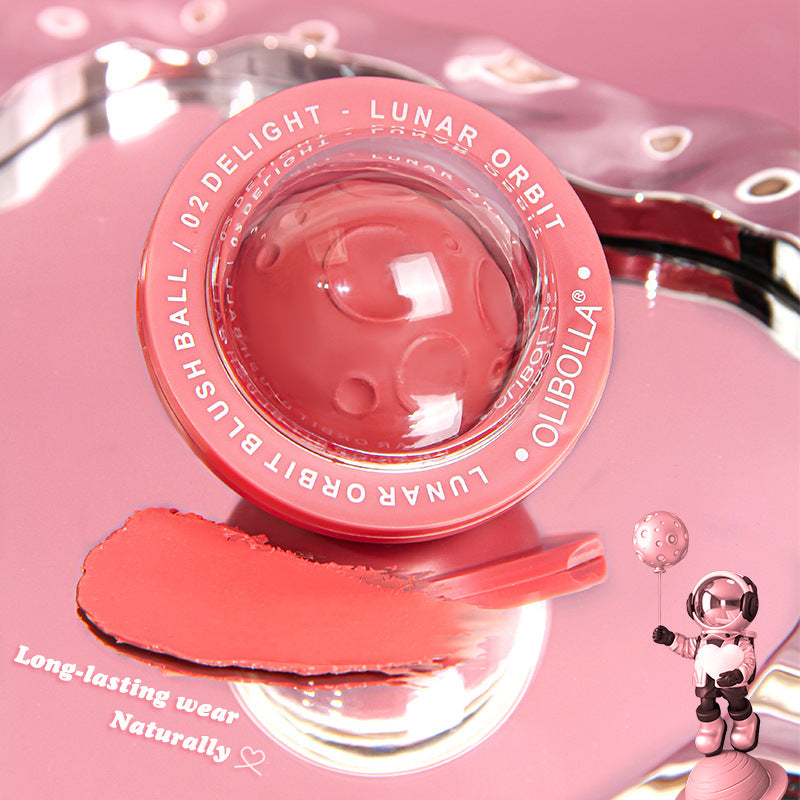 OLIBOLLA Moon-Shaped Velvet Glow Blush & Lip Mud 2-in-1