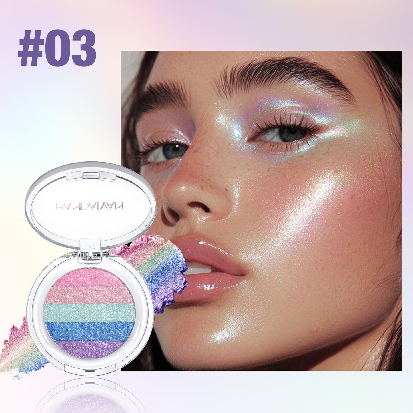 HANDAIYAN Chameleon Multicolor Eyeshadow & Highlighter Palette