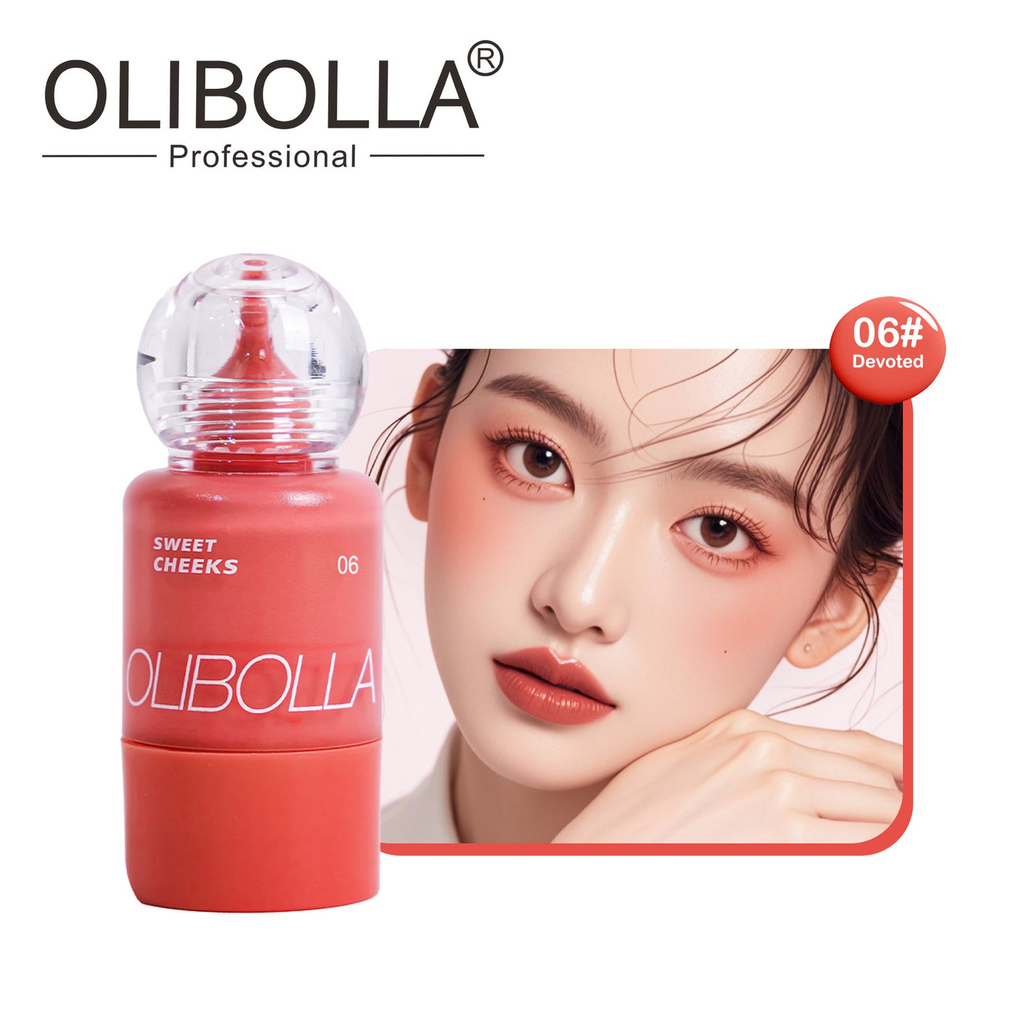 OLIBOLLA Baby Bottle Pump Blush | Dewy Liquid Blush | Long-Lasting Glow | Wholesale 12pcs MOQ | Worldwide Shipping