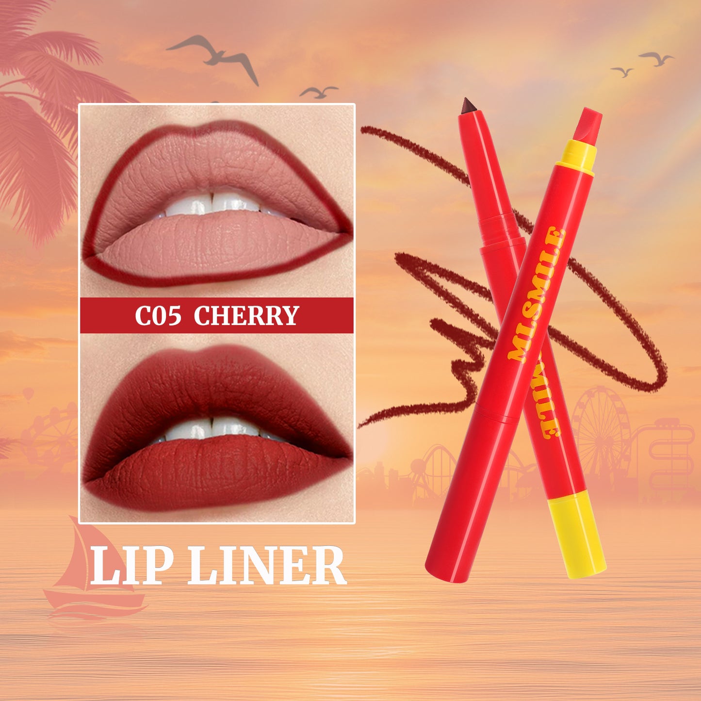 MLSMILE Matte Double-Ended Lip Liner Pen