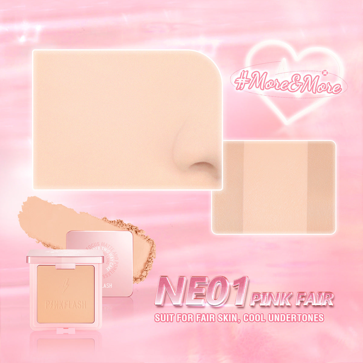 PINKFLASH Waterproof Setting Powder Compact
