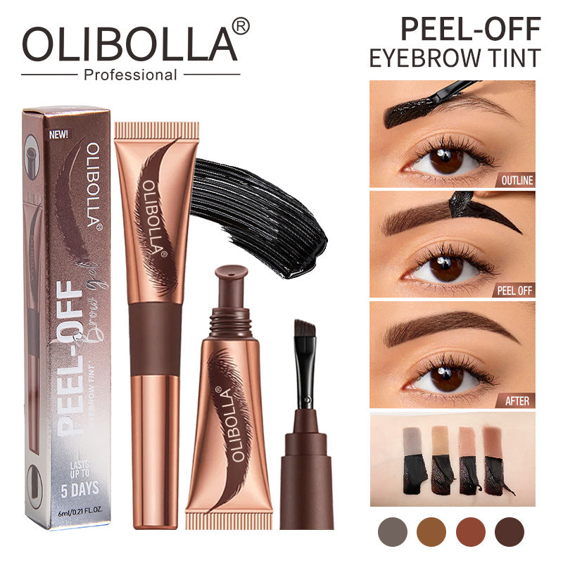 OLIBOLLA Peel-Off Eyebrow Tint Gel | Waterproof, Long-Lasting, Smudge-Proof | Wholesale 12pcs MOQ | Worldwide Shipping