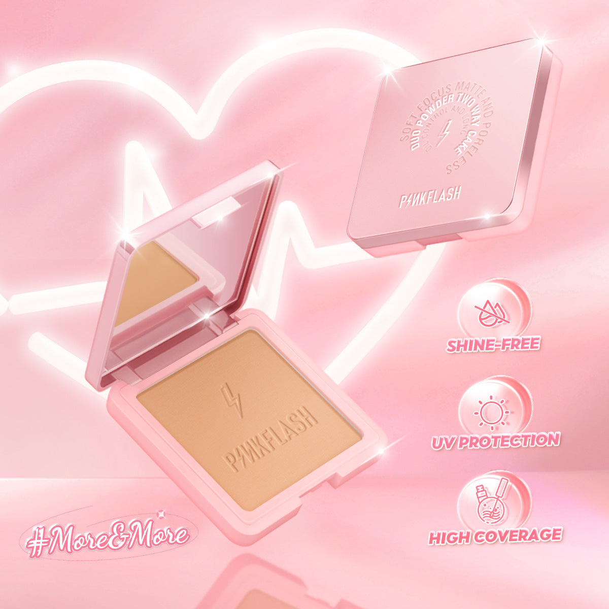 PINKFLASH Waterproof Setting Powder Compact