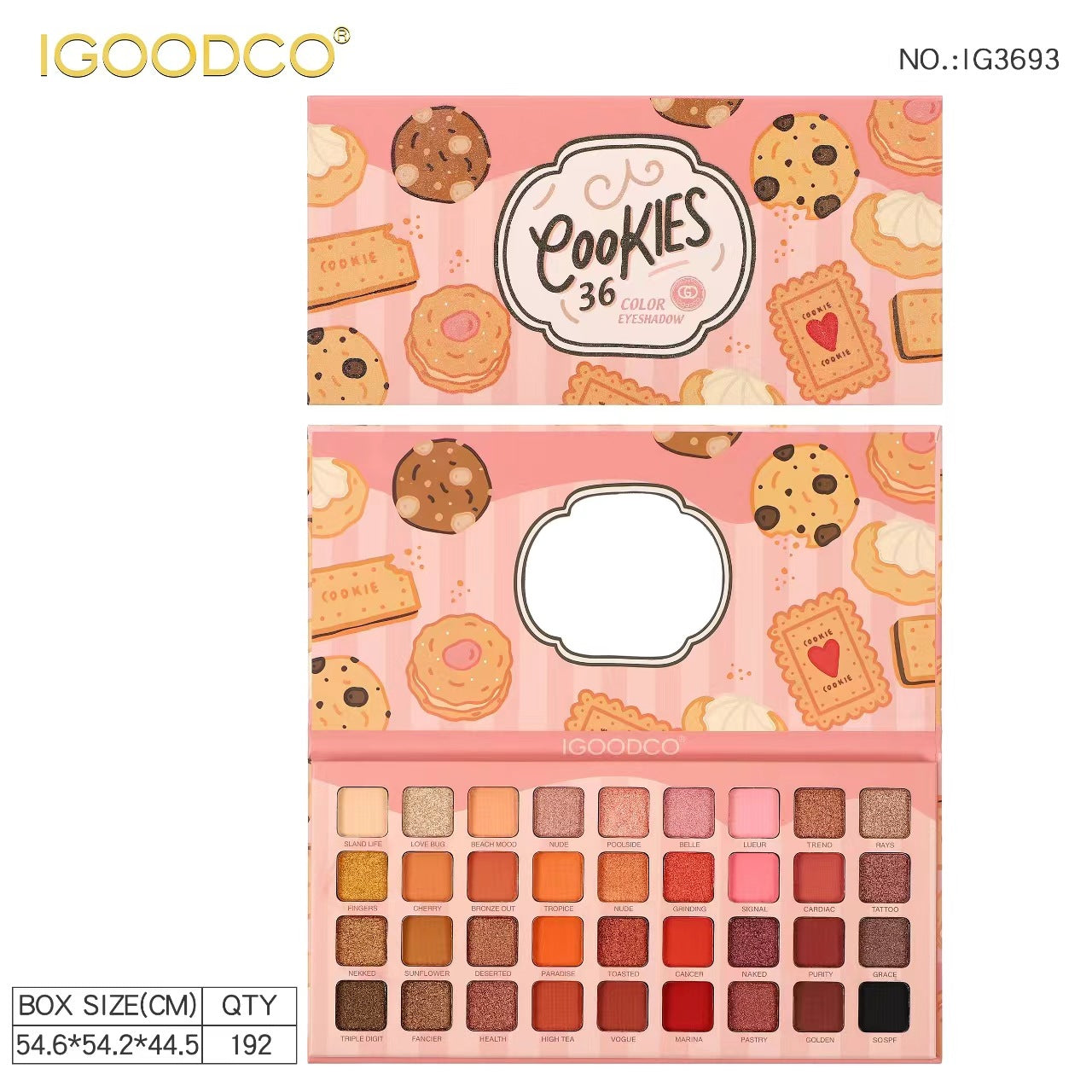 IGOODCO 36-Color Matte Eyeshadow Palette