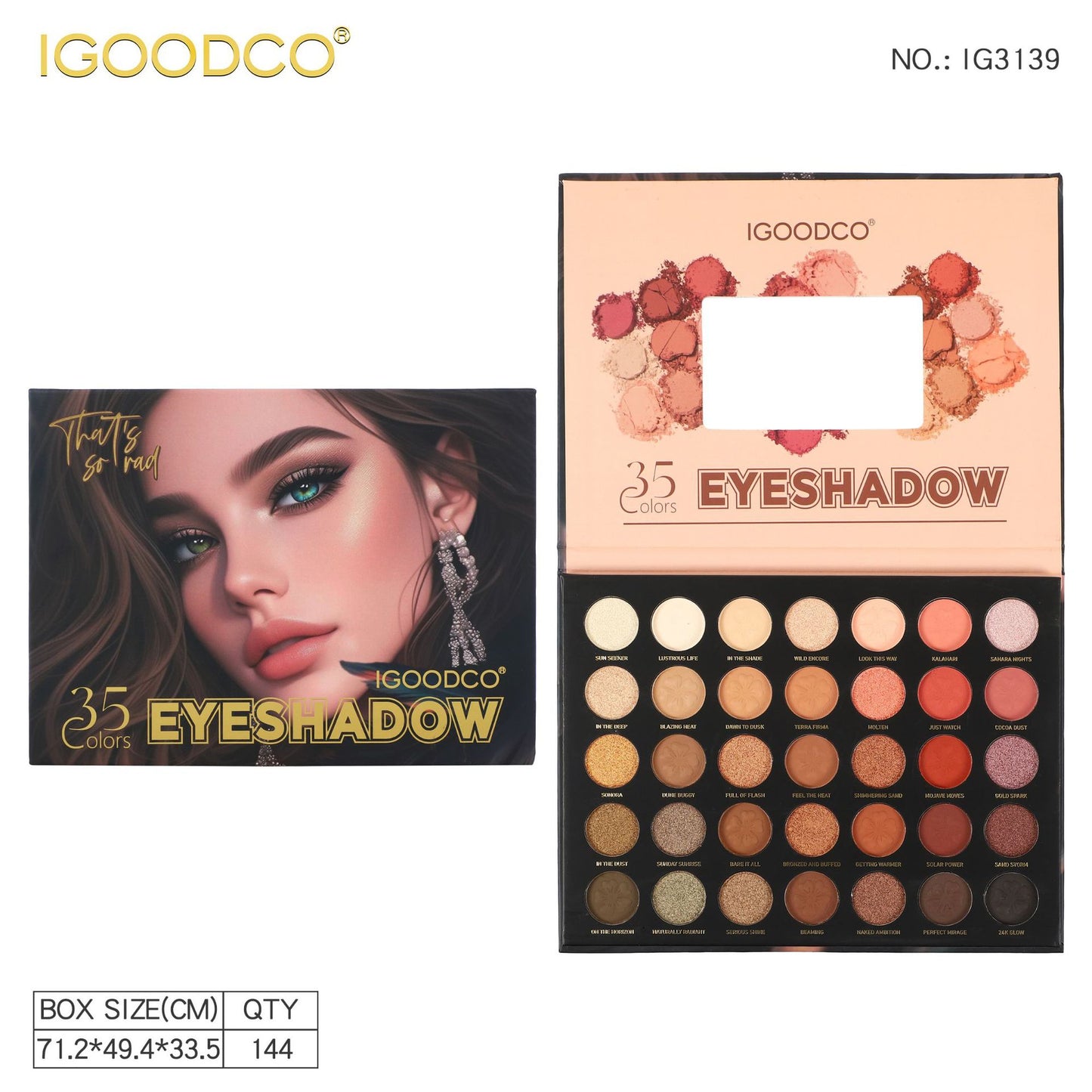 IGOODCO 35-Color Eyeshadow Palette