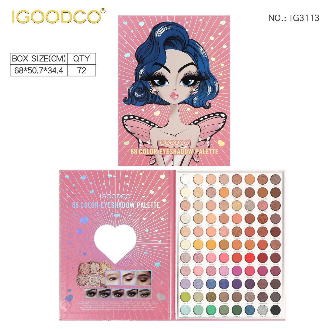 IGOODCO 88-Color Matte Eyeshadow Palette