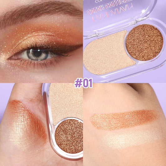 HANDAIYAN Dual-Color Eyeshadow Palette