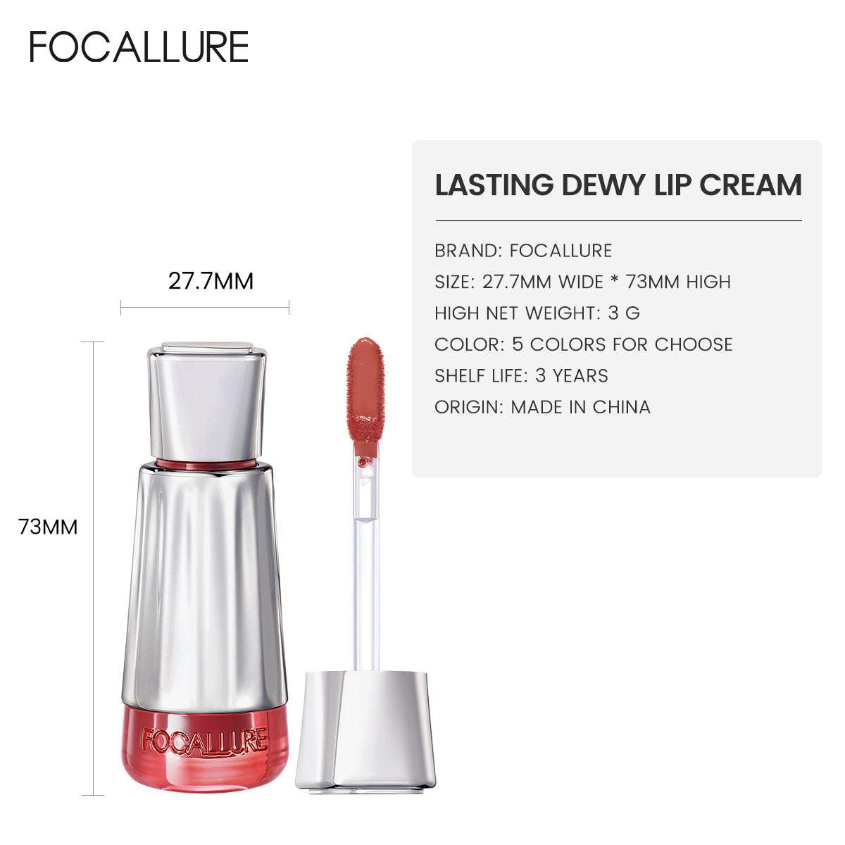 FOCALLURE Mirror Shine Glossy Lip Stain