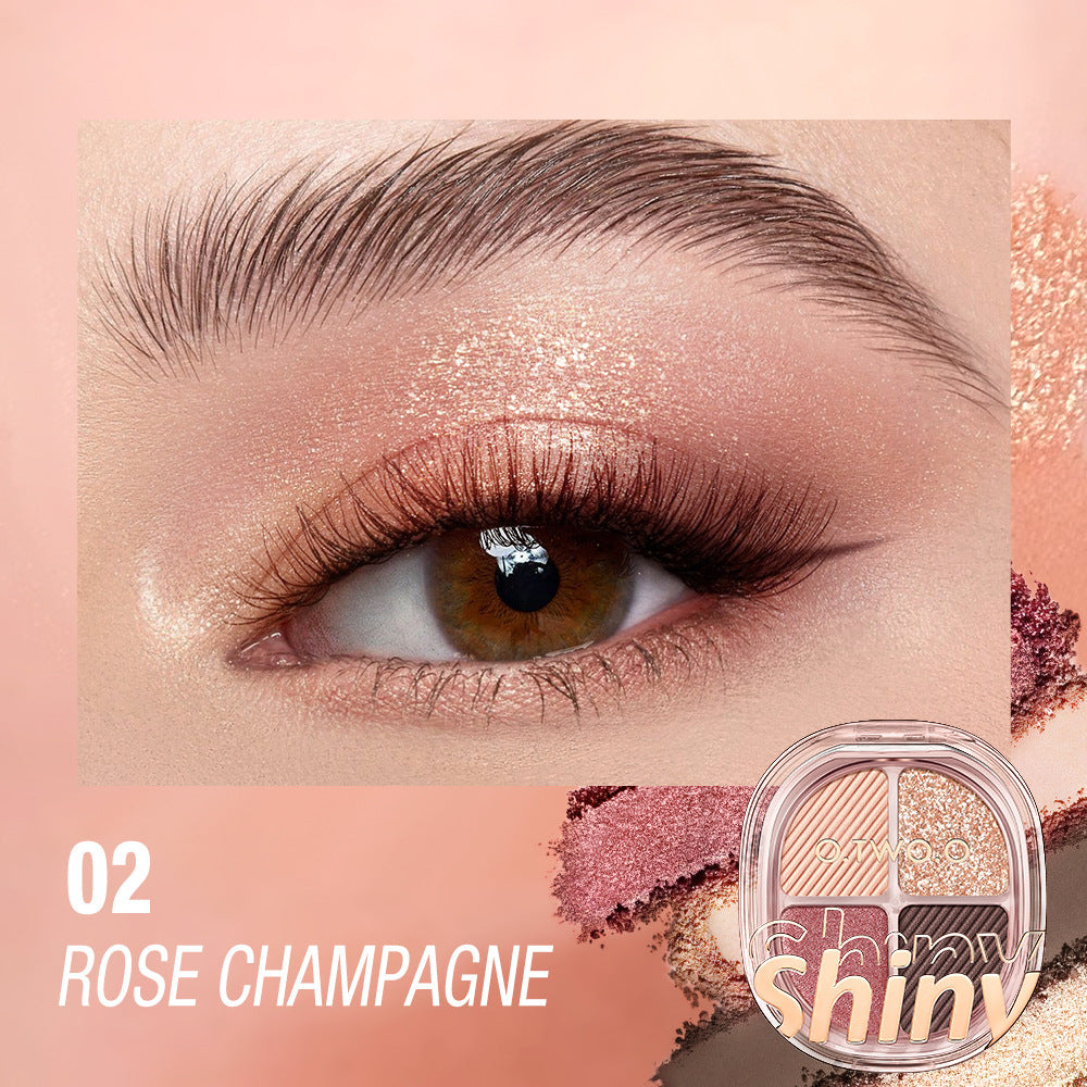 O.TWO.O Luxe 4-Color High-Shimmer Eyeshadow Palette