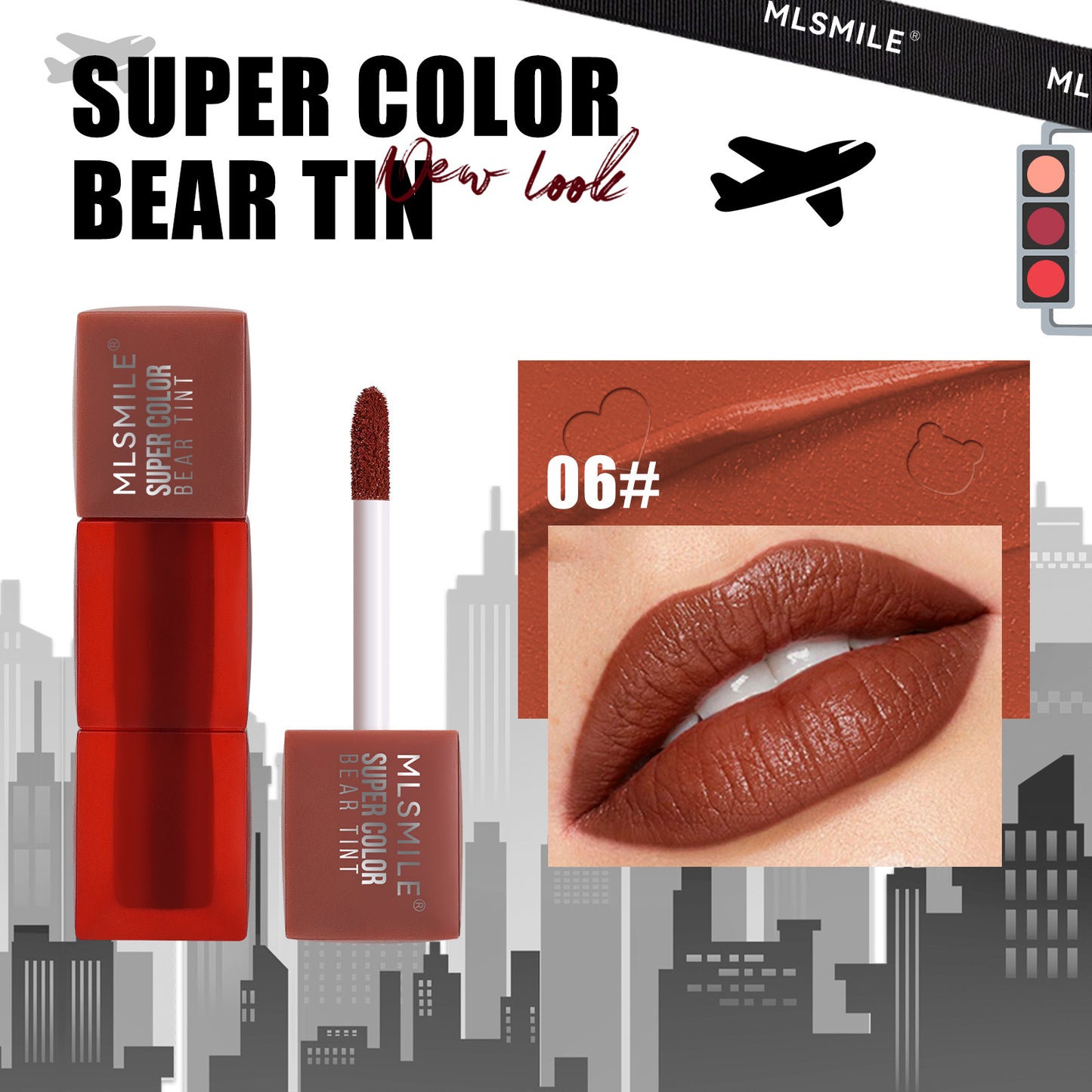 MLSMILE Teddy Non-Transfer Lip Glaze