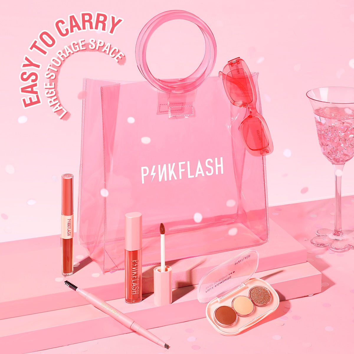 PINKFLASH PVC Cosmetic Tote Bag