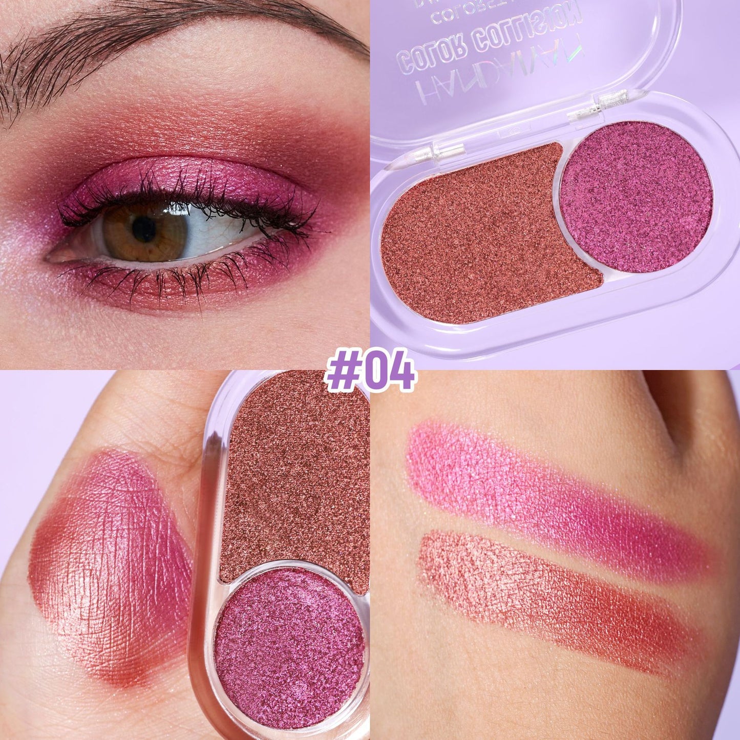 HANDAIYAN Dual-Color Eyeshadow Palette