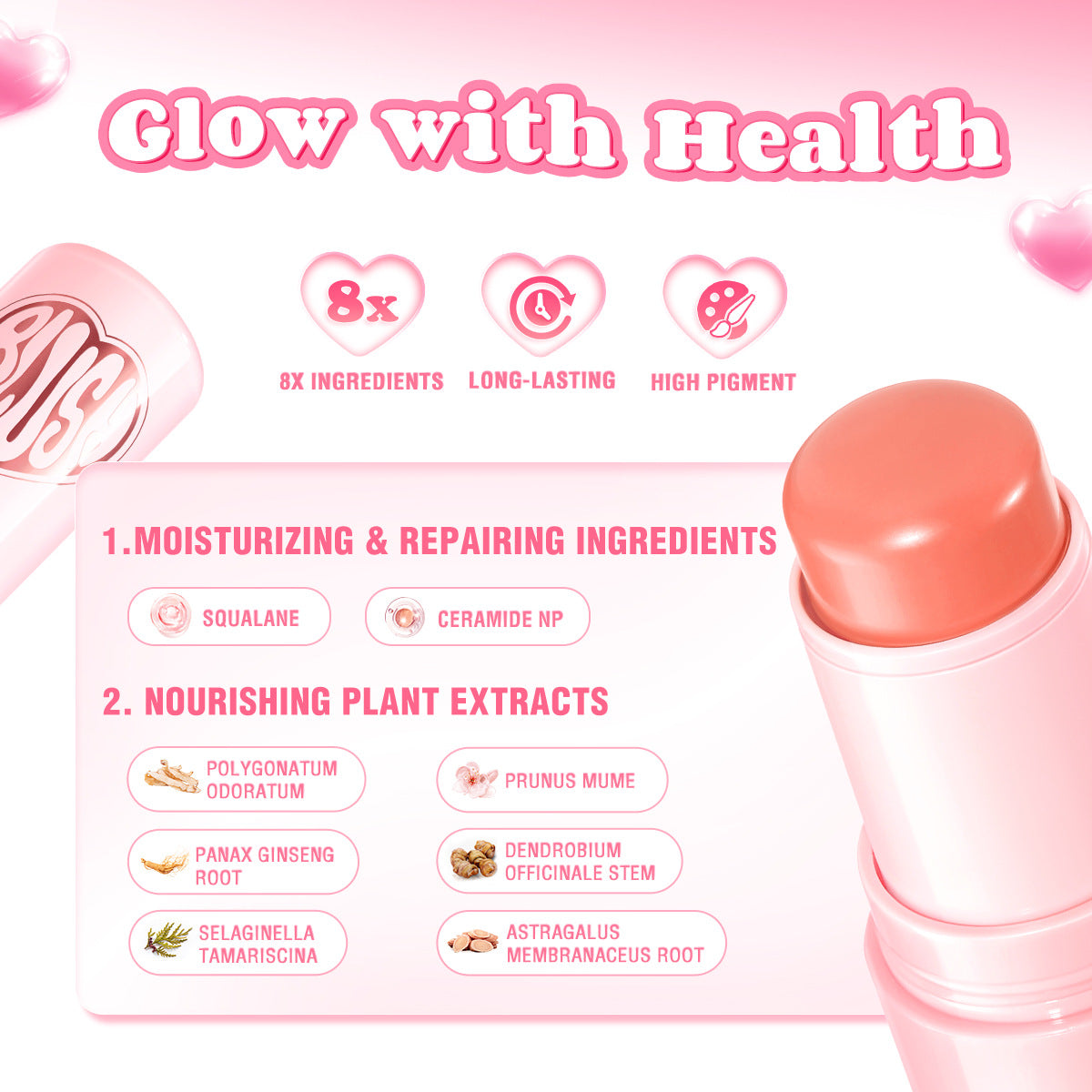 PINKFLASH Glow Blush Stick