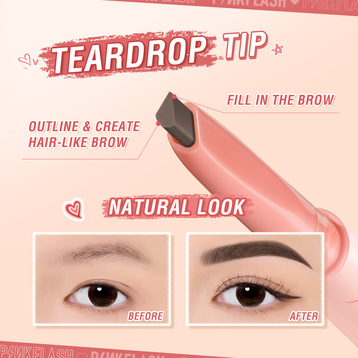 PINKFLASH 3-in-1 Multi-Function Brow Pencil