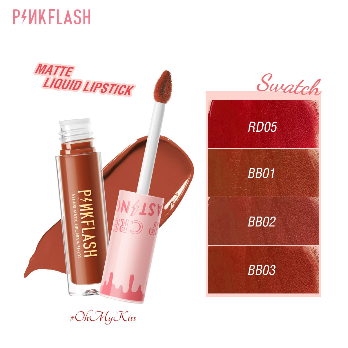 PINKFLASH High-Pigment Matte Liquid Lipstick