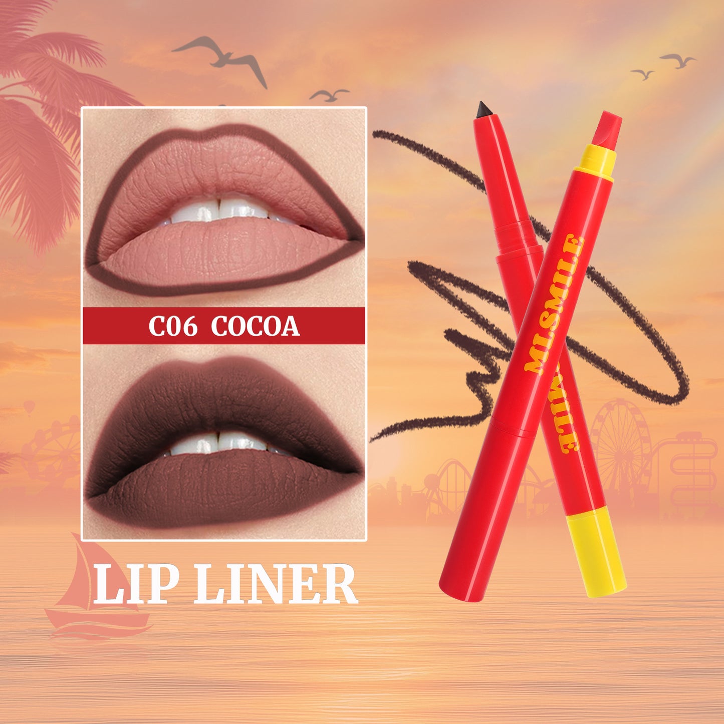 MLSMILE Matte Double-Ended Lip Liner Pen