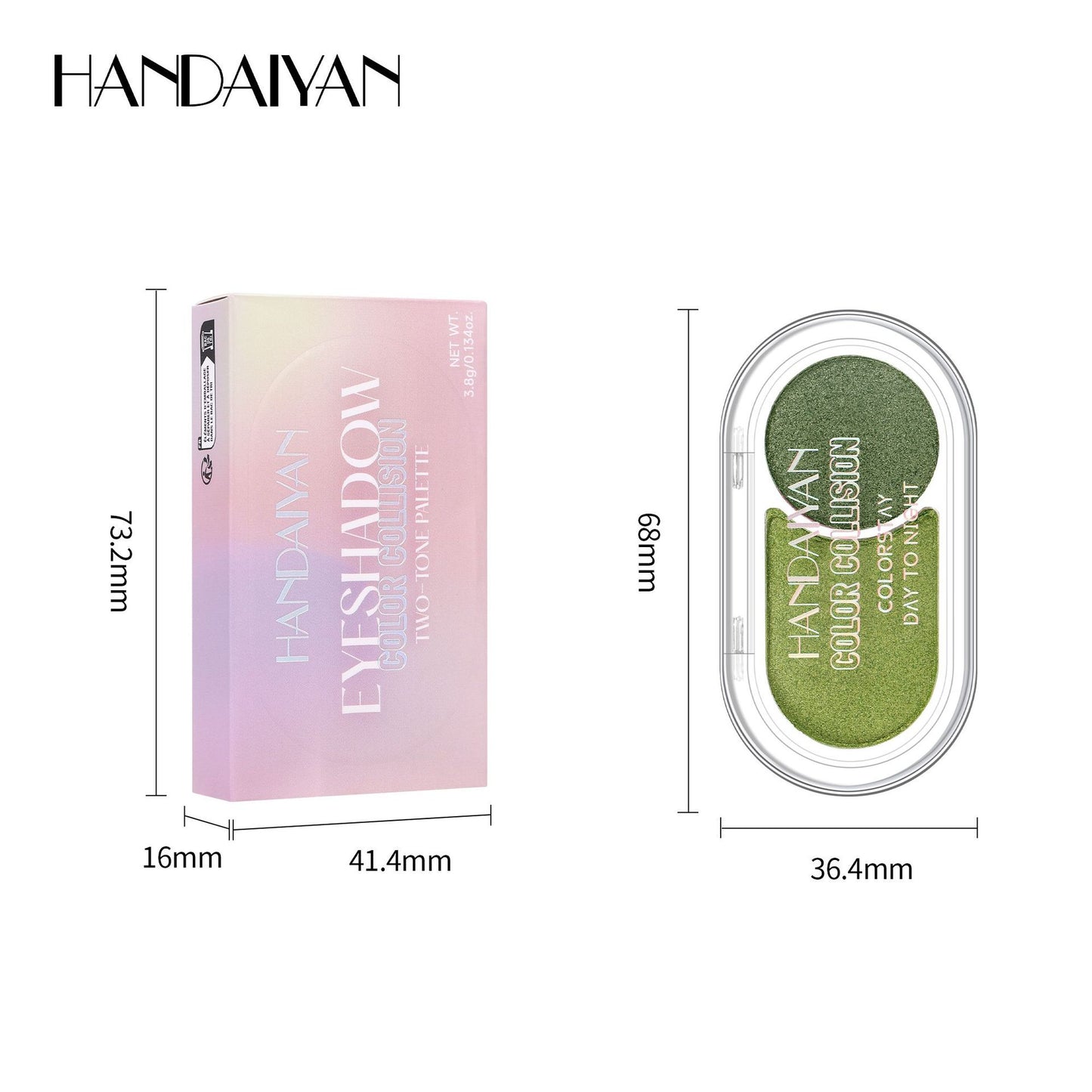 HANDAIYAN Dual-Color Eyeshadow Palette