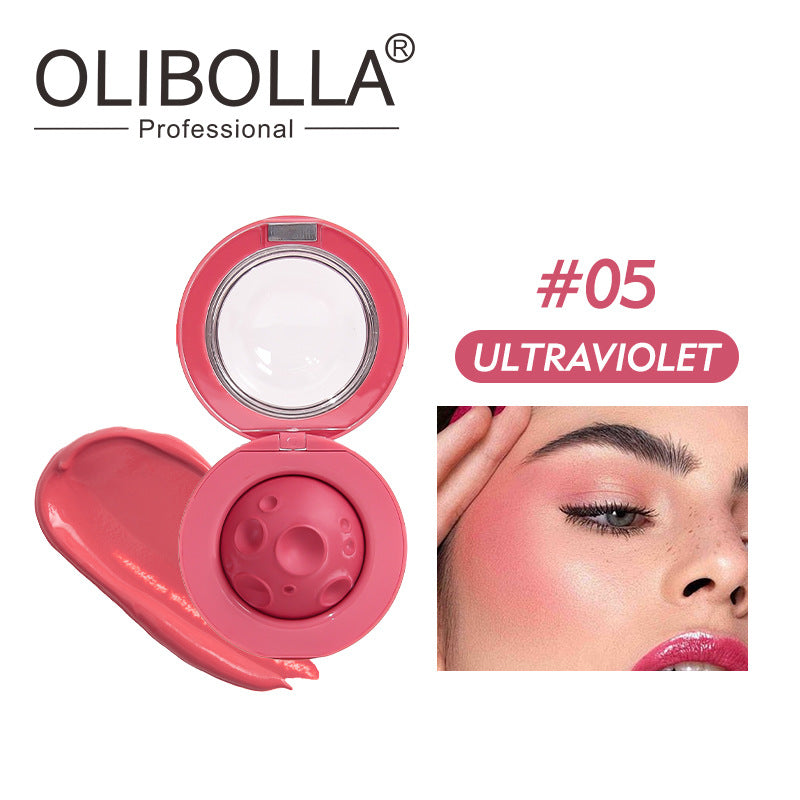 OLIBOLLA Moon-Shaped Velvet Glow Blush & Lip Mud 2-in-1