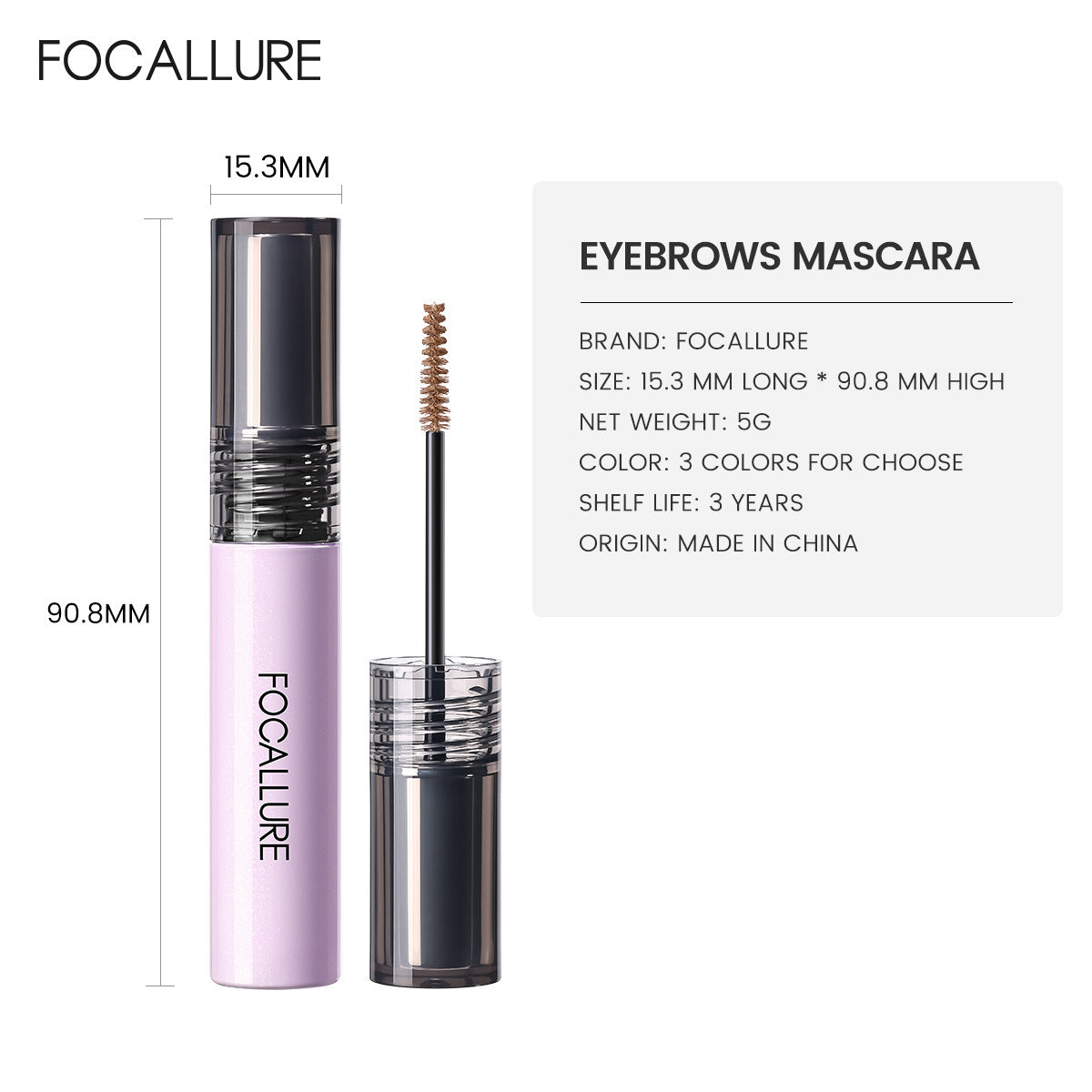 FOCALLURE Thin Brush Brow Mascara