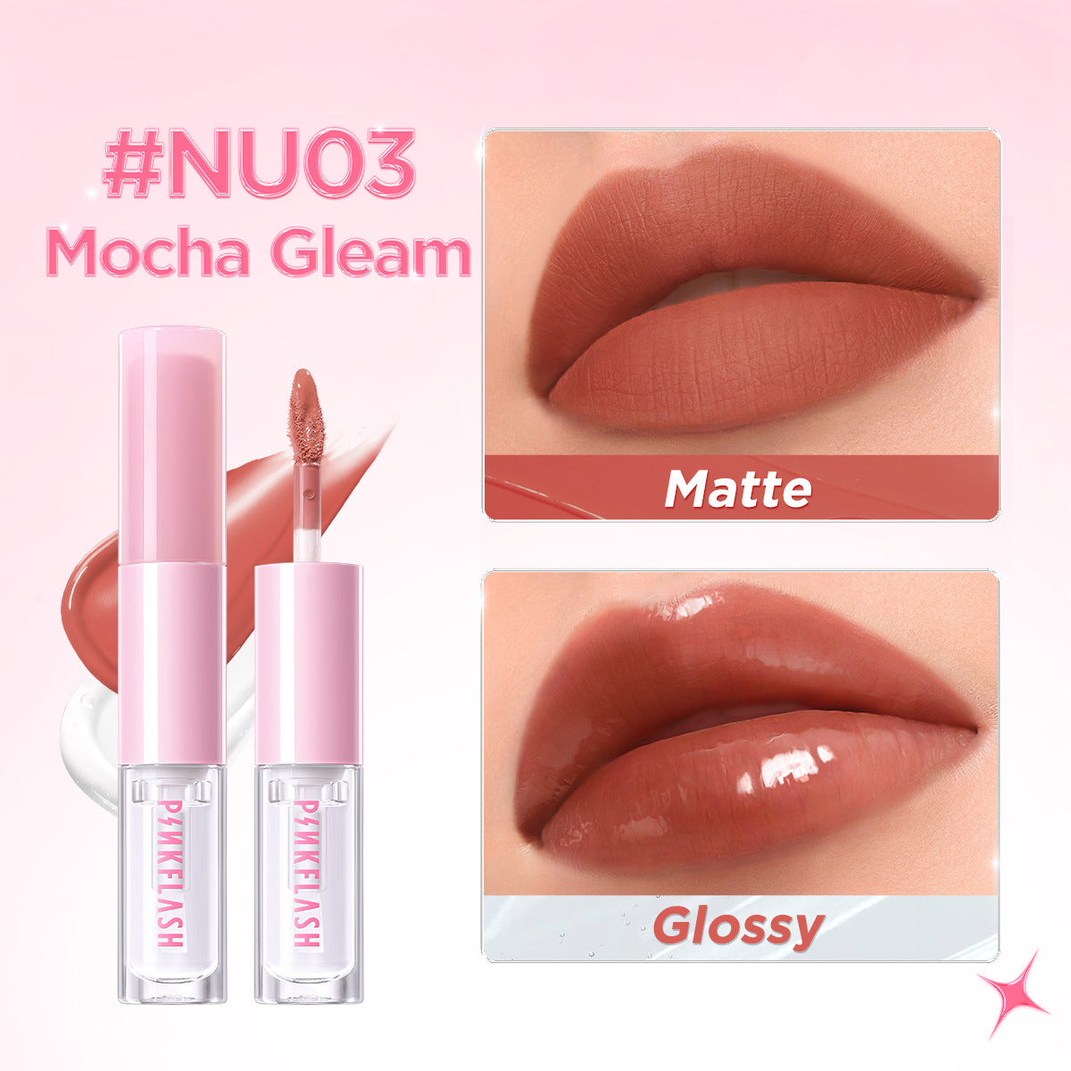 PINKFLASH Dual-Ended Matte Lip Stain & Glossy Lip Lacquer