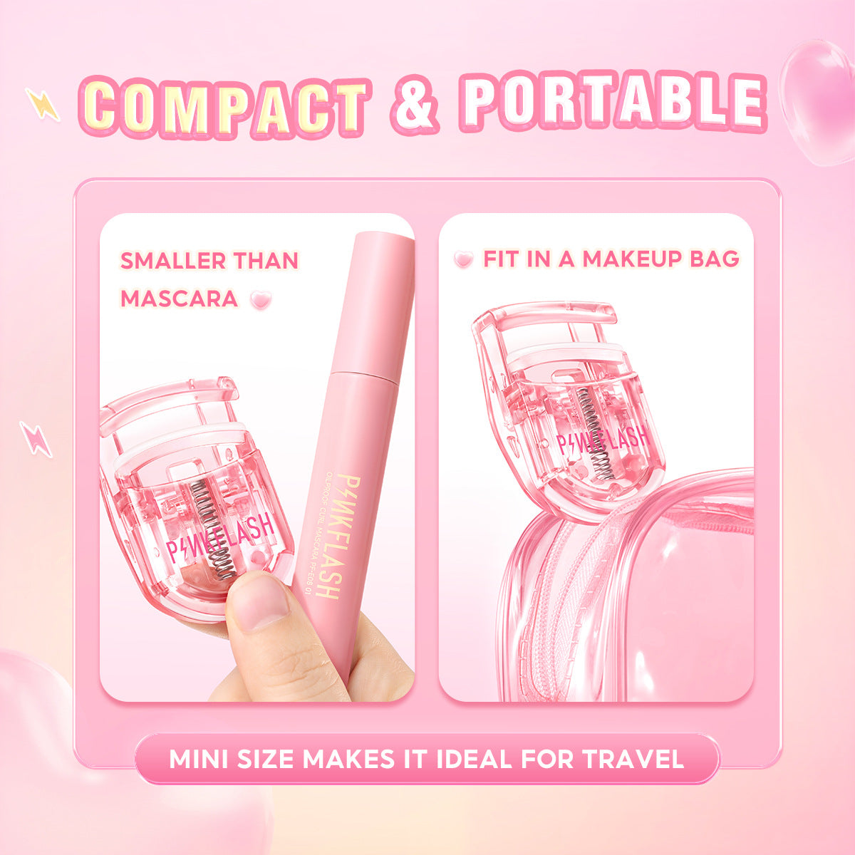 PINKFLASH Portable Eyelash Curler