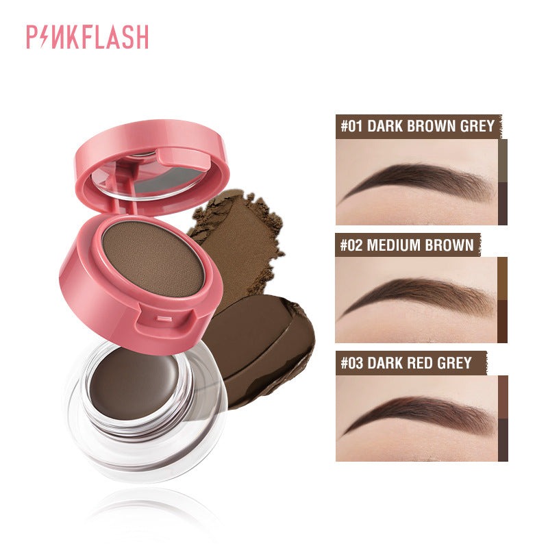 PINKFLASH Dual-Layer Brow Powder & Pomade Kit