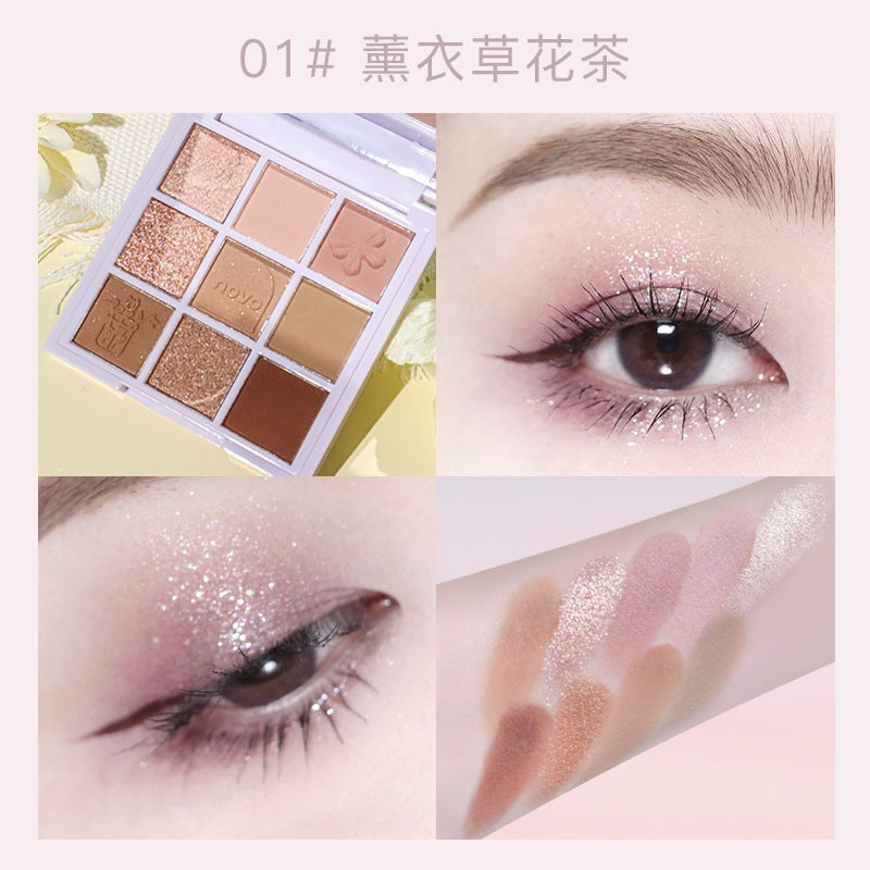 NOVO Afternoon Tea Makeup Palette - 9 Eyeshadows & Blush