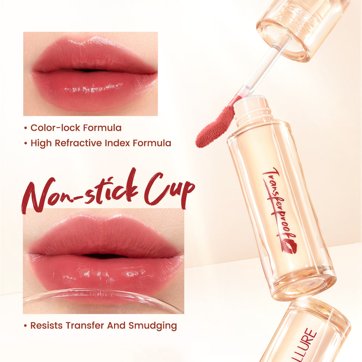 FOCALLURE Glassy Transfer-Proof Lip Gloss