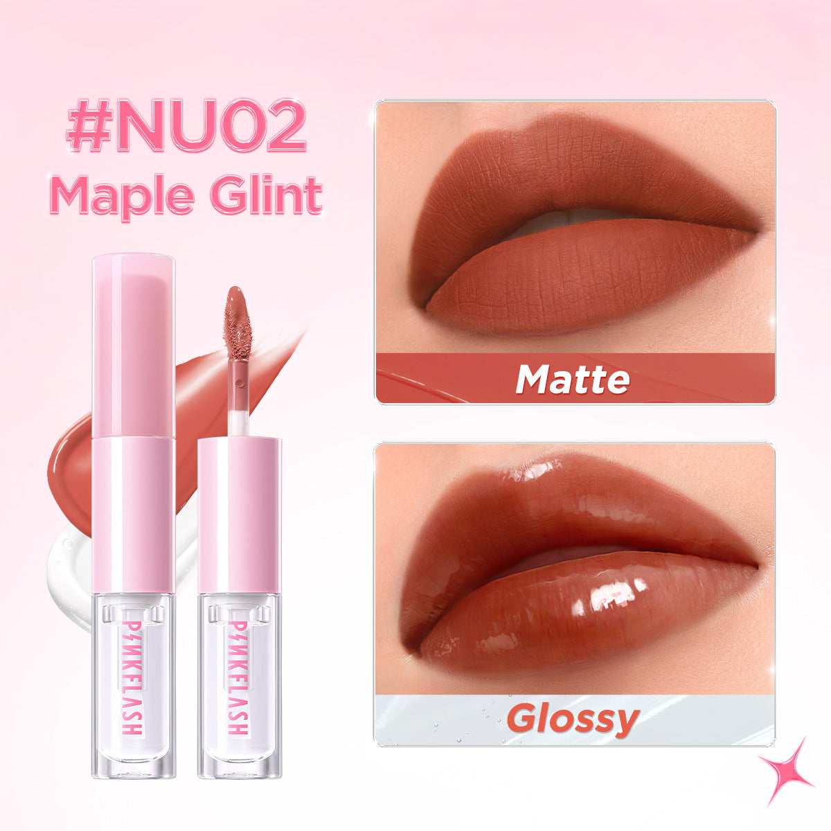 PINKFLASH Dual-Ended Matte Lip Stain & Glossy Lip Lacquer