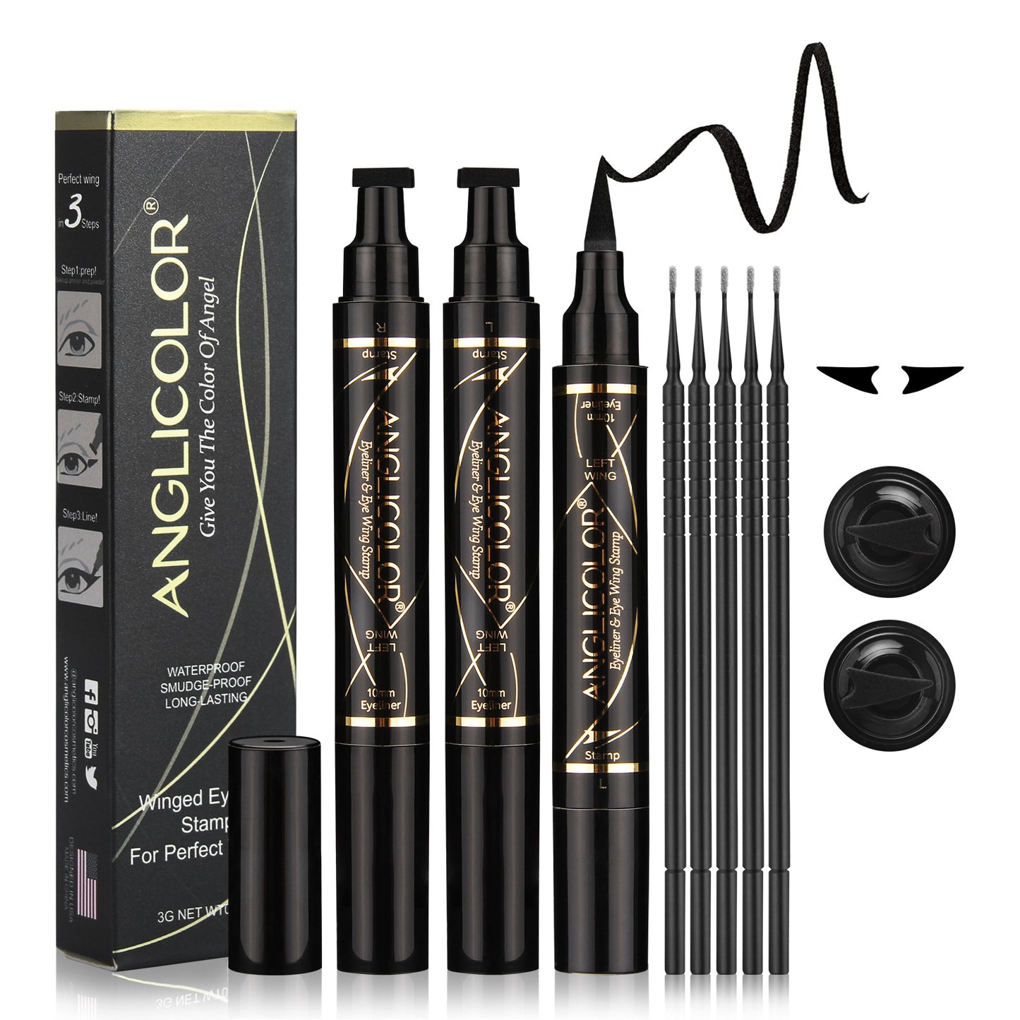Anglicolor Dual-Ended Stamp Eyeliner Pen
