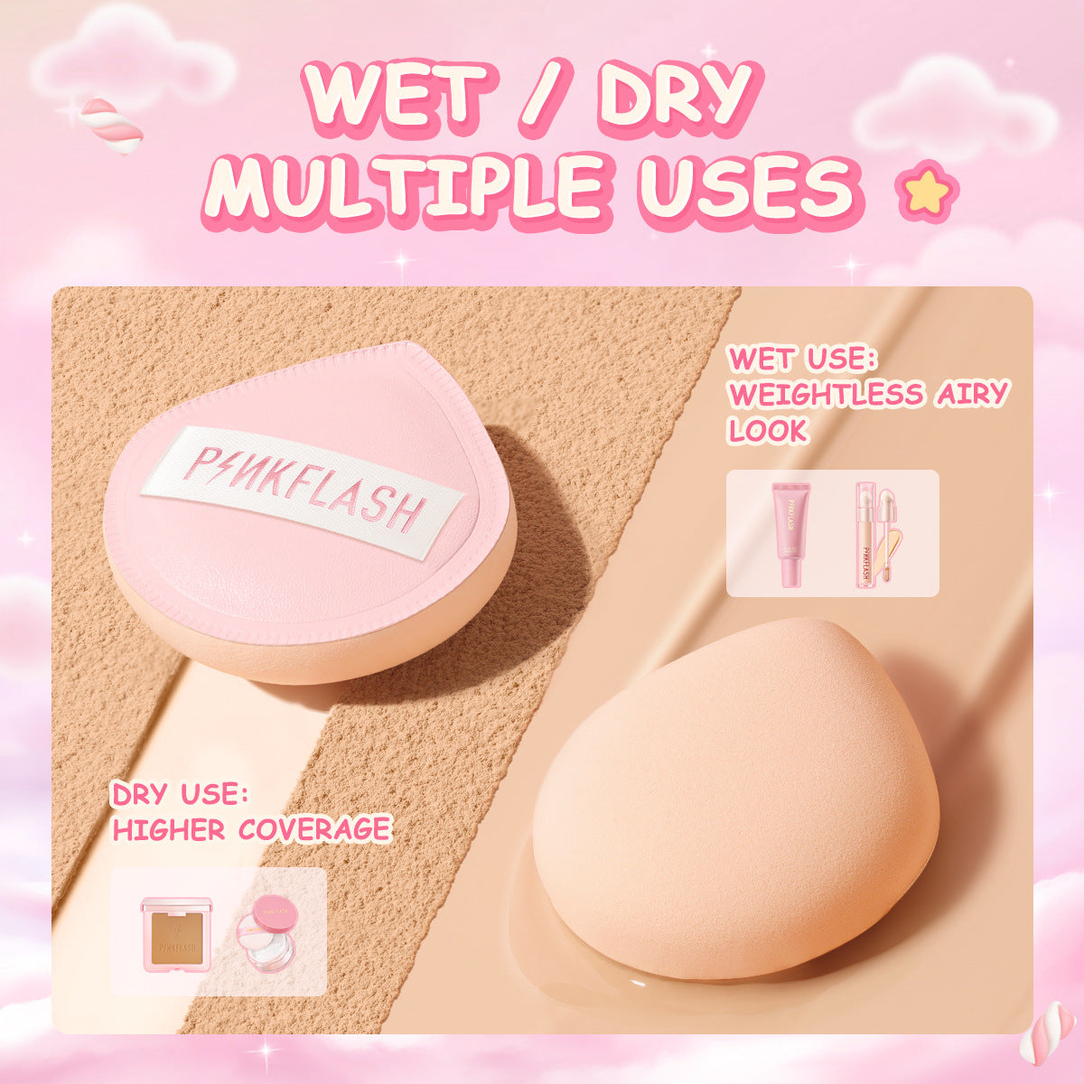 PINKFLASH Ultra-Soft Makeup Blending Sponge