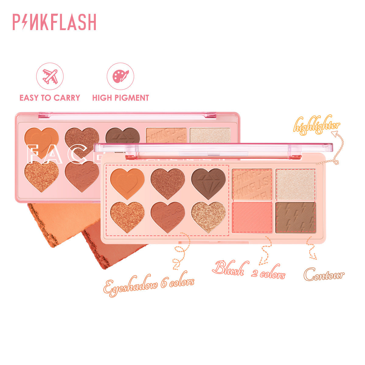 PINKFLASH All-in-One Blush, Highlighter & Eyeshadow Palette