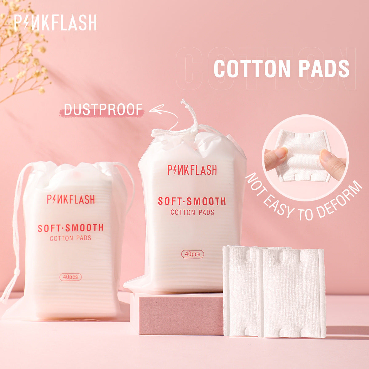 PINKFLASH Single-Use Cleansing & Soothing Cotton Pads