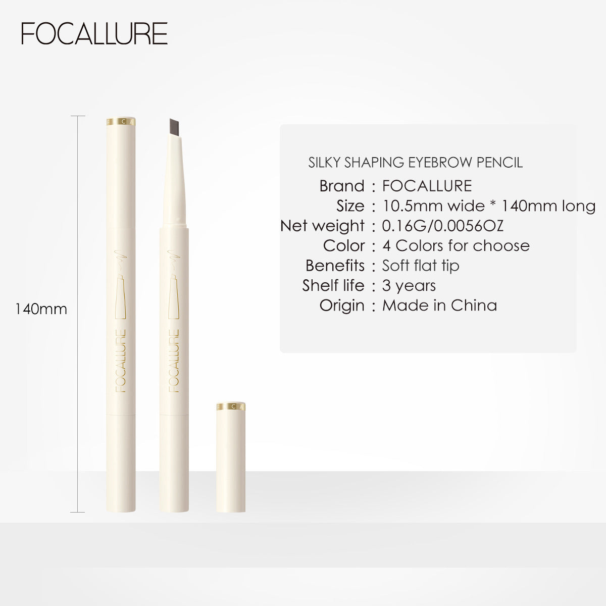 FOCALLURE Beginner Push & Twist Eyebrow Pencil