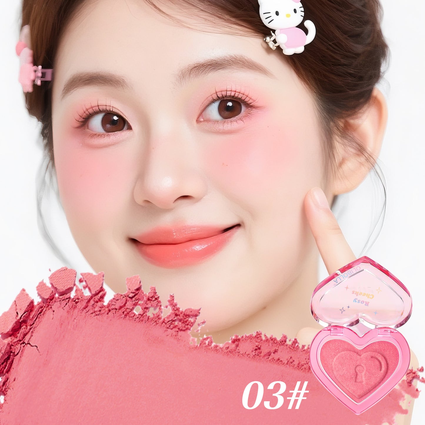 OLIBOLLA Heart-Shaped Blush & Contour Palette