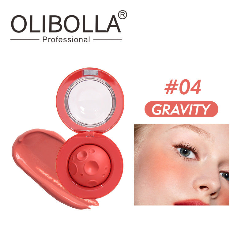 OLIBOLLA Moon-Shaped Velvet Glow Blush & Lip Mud 2-in-1