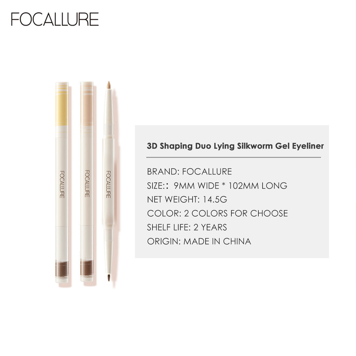 FOCALLURE Double-Ended Eyeliner & Under-Eye Brightener Pen