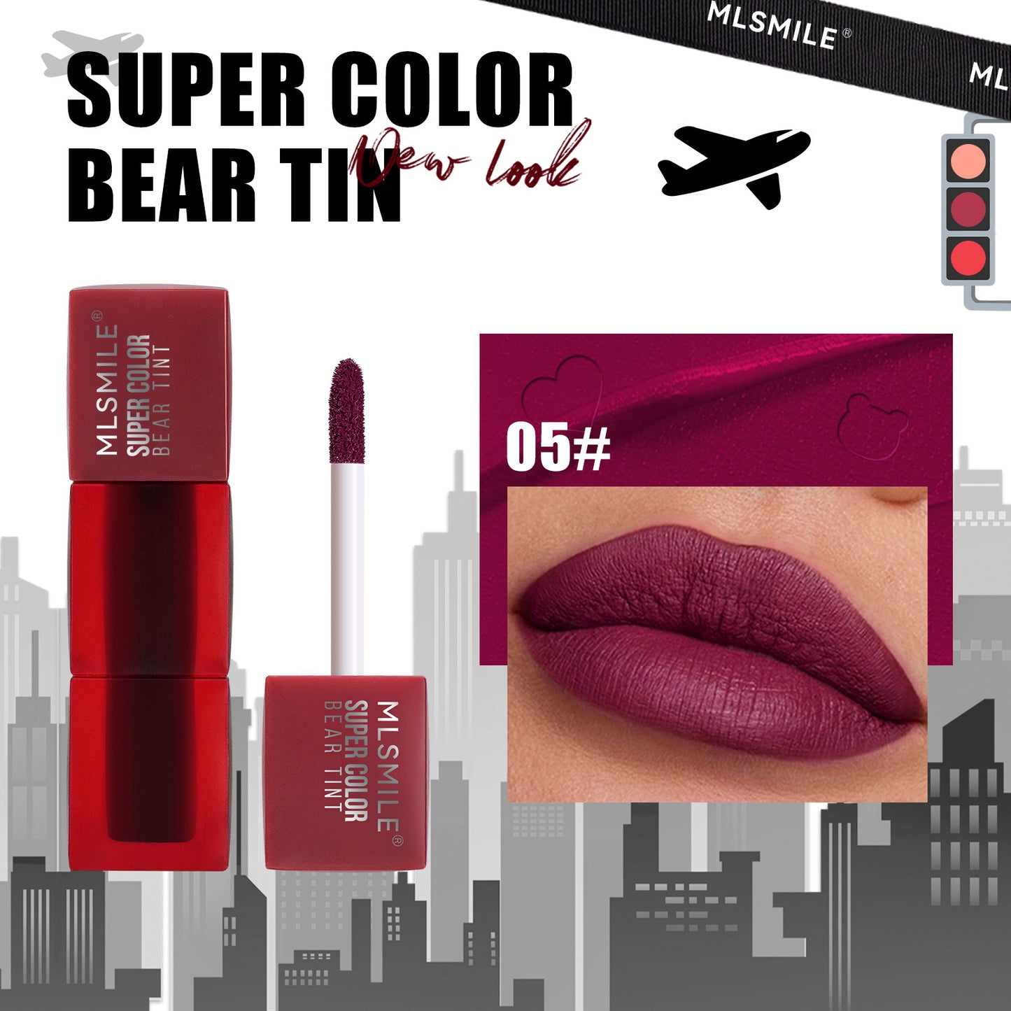 MLSMILE Teddy Non-Transfer Lip Glaze