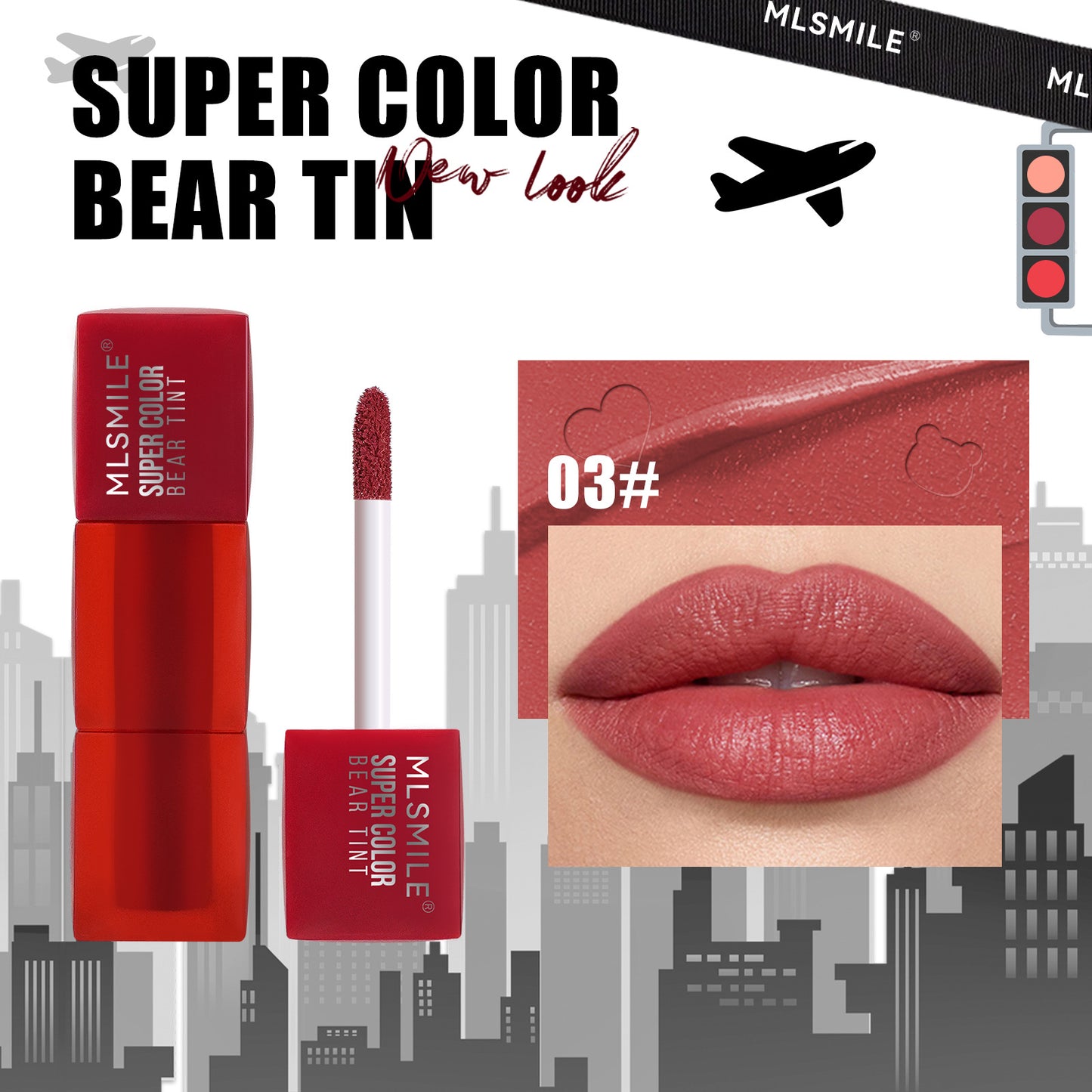 MLSMILE Teddy Non-Transfer Lip Glaze