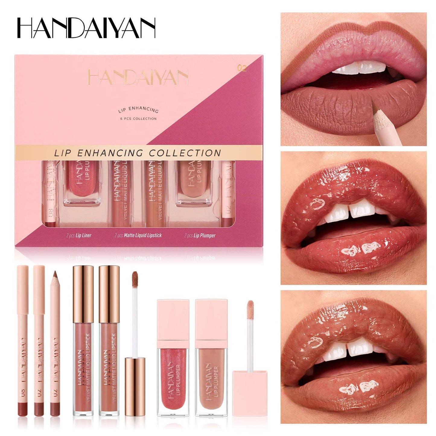 HANDAIYAN 6-Piece Liquid Lipstick Set