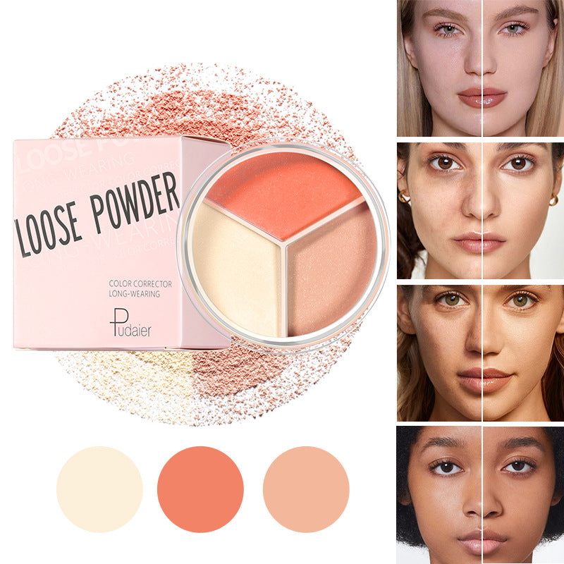 Pudaier 3-Color Loose Setting Powder