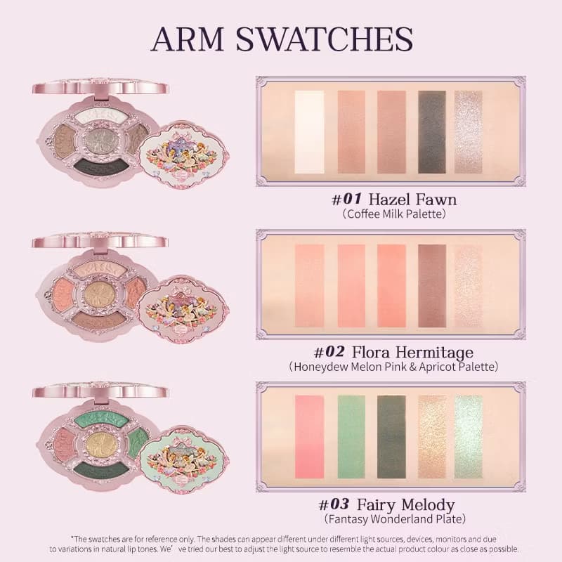 Flower Knows Midsummer Fairytales Collection Embossed Five-Color Eyeshadow Palette 6.5g
