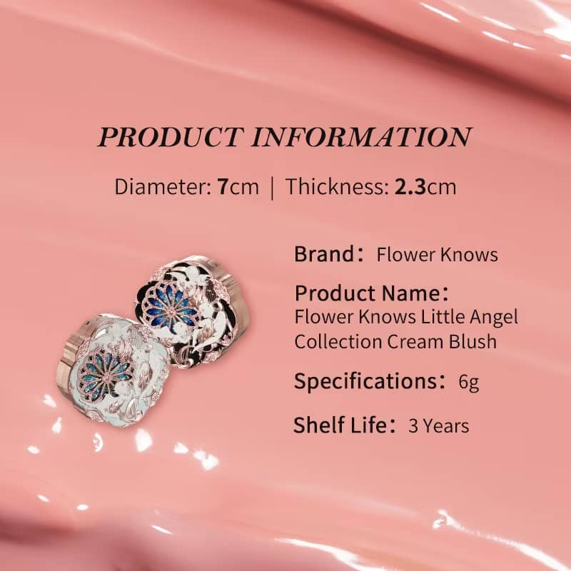 Flower Knows Little Angel Collection Cream Blush 6g Long-Lasting Single Blush Makeup