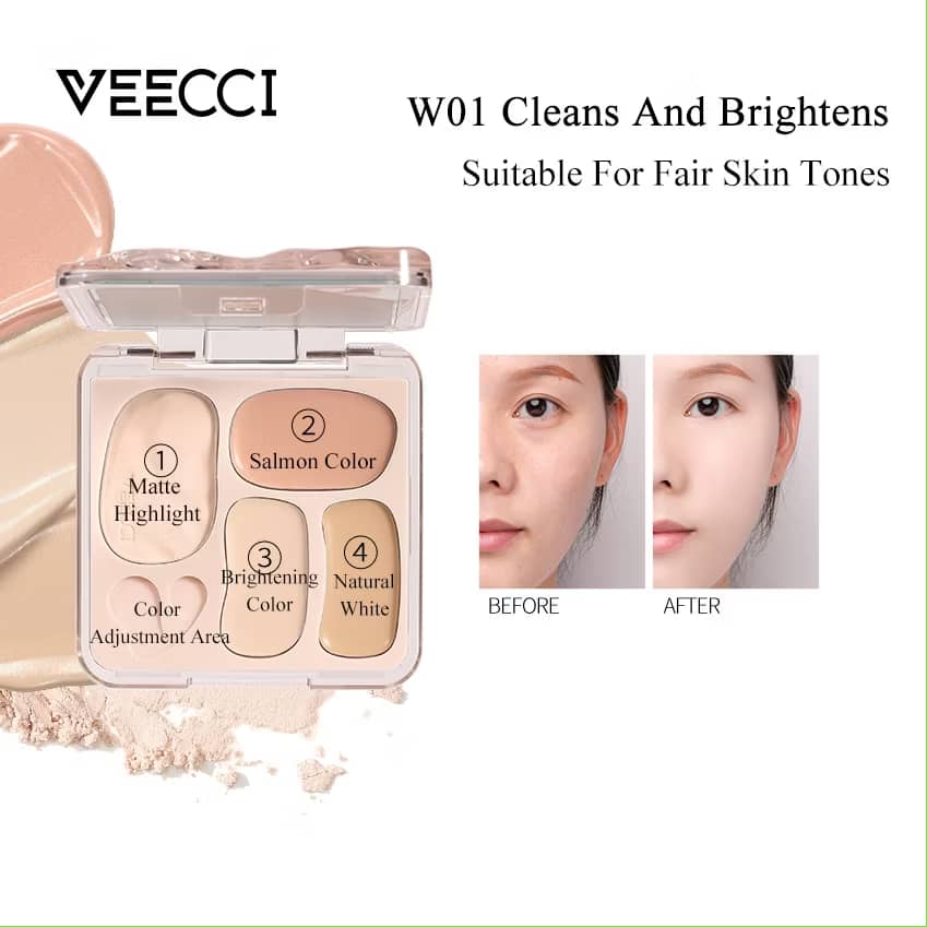 VEECCI 遮瑕膏 高光4色 保濕不沾杯 百搭 自然持久 4.5g