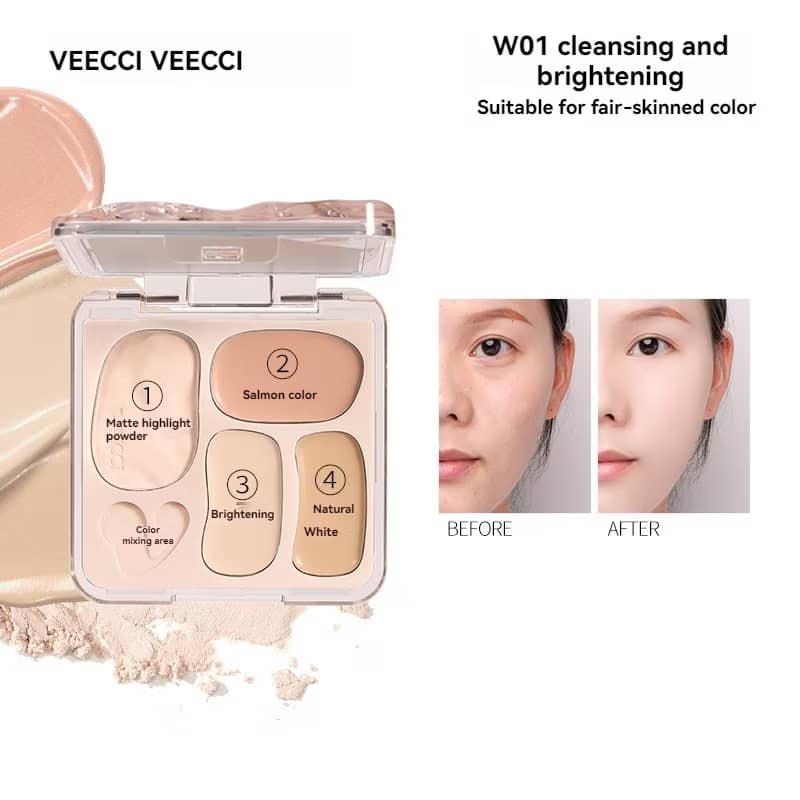VEECCI 遮瑕膏 高光4色 保濕不沾杯 百搭 自然持久 4.5g