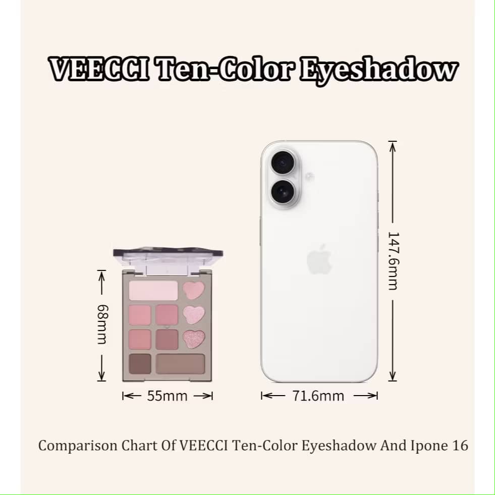 VEECCI 眼影霧面珠光十色多用途便攜眼影盤 4.2g