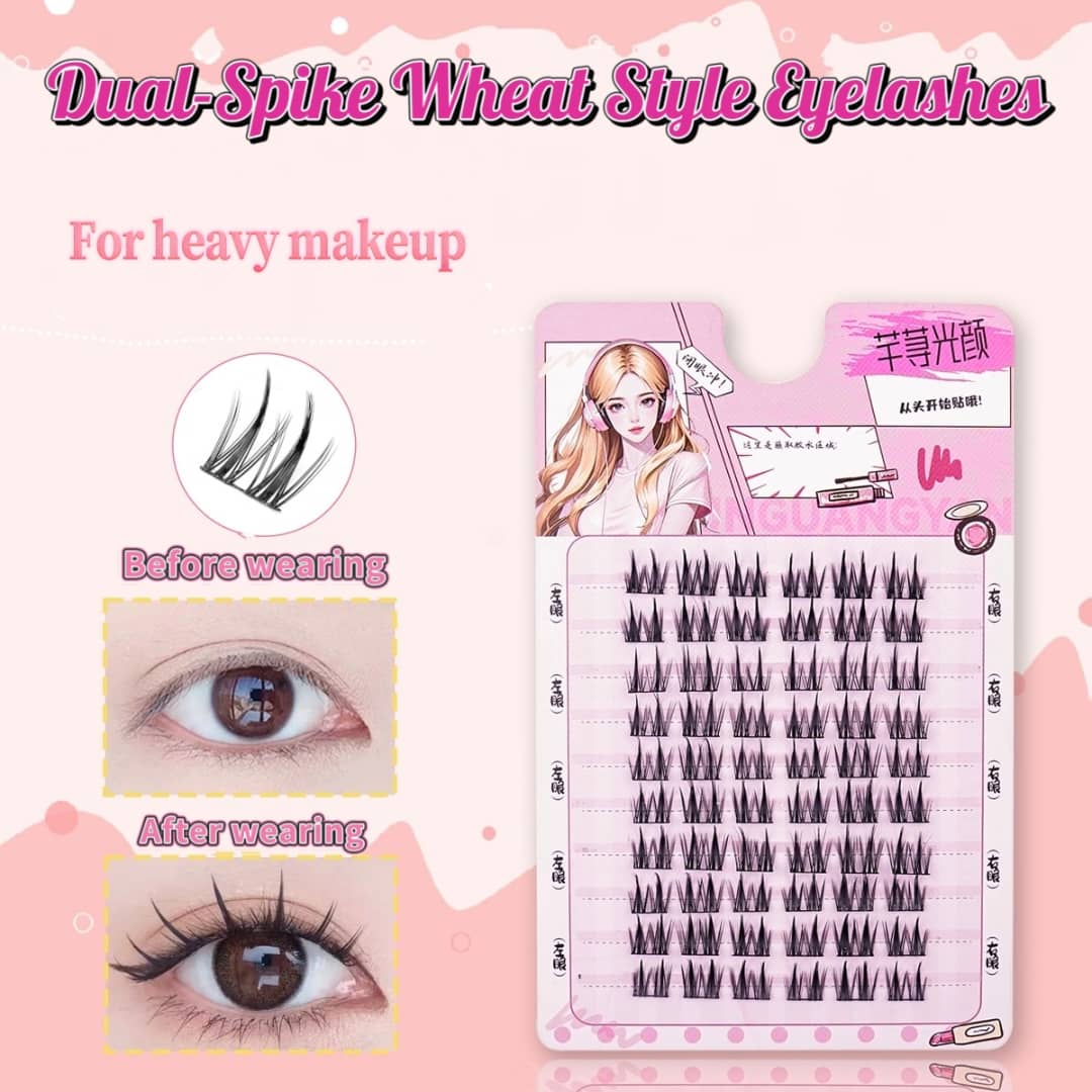 Double Tip Wheat Ear Lashes