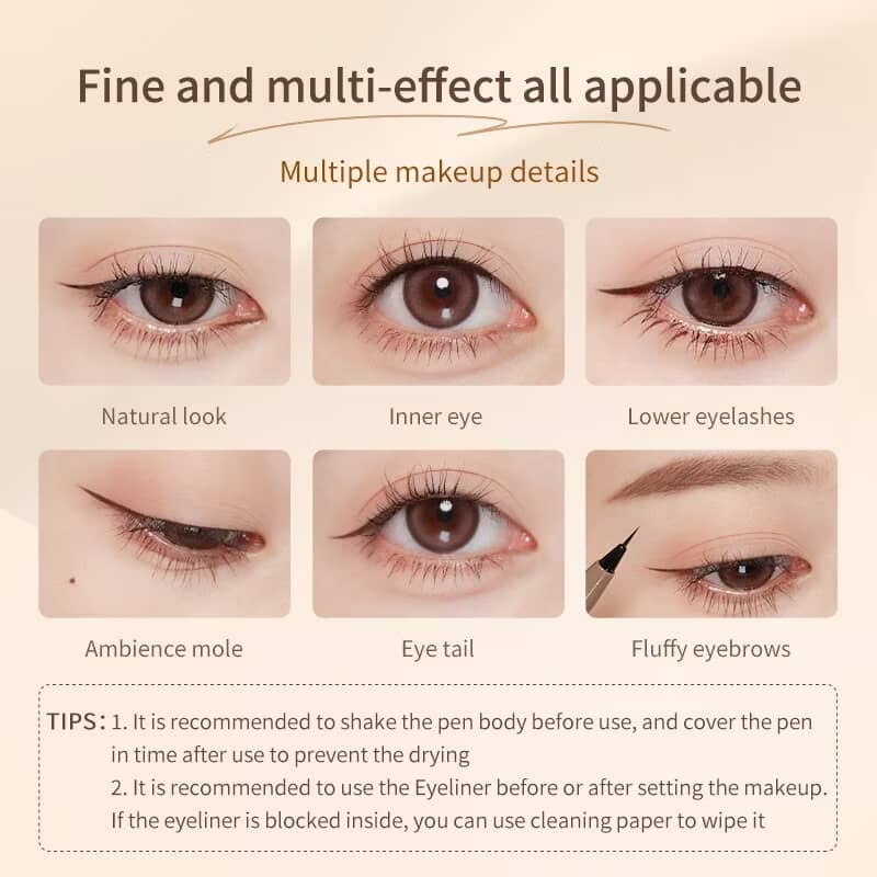 JUDYDOLL Slim Liquid Eyeliner Ultra-Fine Skinny Waterproof Quick-Drying Long-Lasting
