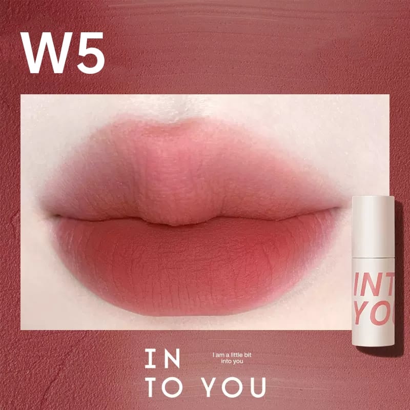 INTO YOU Air Lip Mud Thin Matte Soft Mist Velvet Lip Mud Lipstick Enhances Whiteness Non-stick Lip and Cheek Dual-use Lip Mud